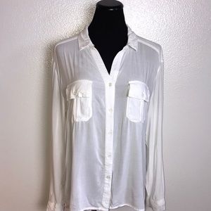 Native Outsiders white button down shirt